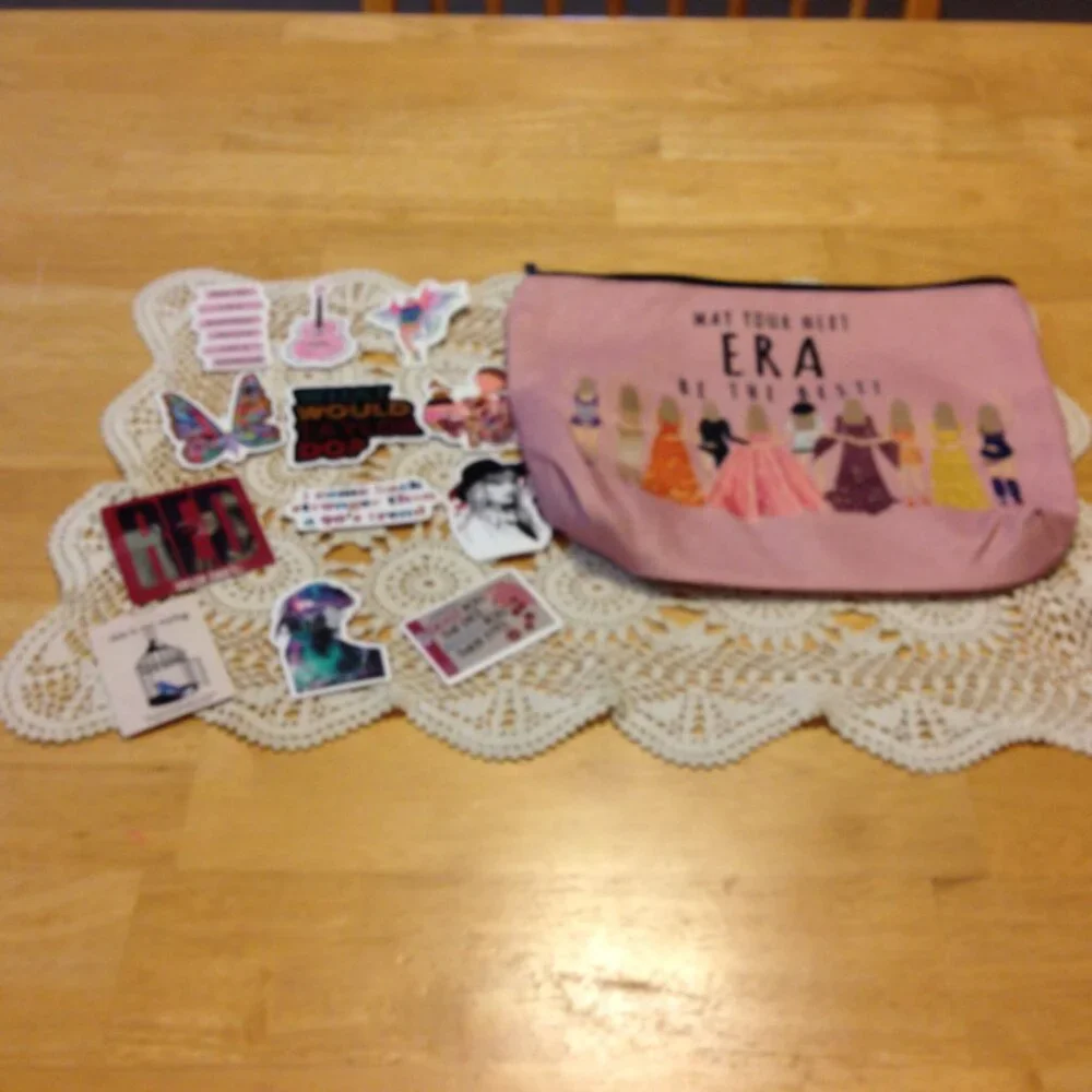 Swiftie Alert Bundle deal, makeup bag and stickers, new items